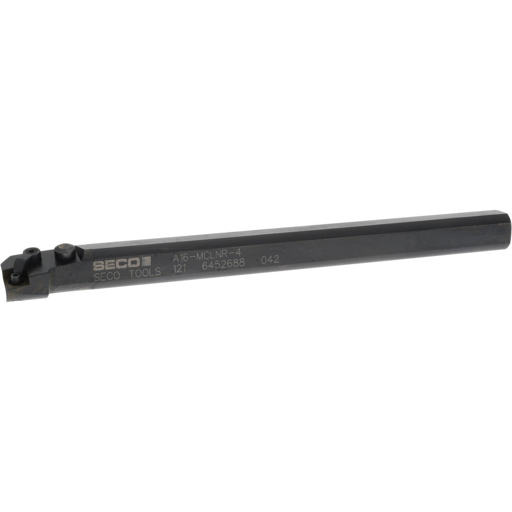 Seco 00012116 Indexable Boring Bar A16-MCLNR-4, 1.28" Min Bore Dia, Right Hand Cut, 1" Shank Dia, -5 &deg Lead Angle, Steel