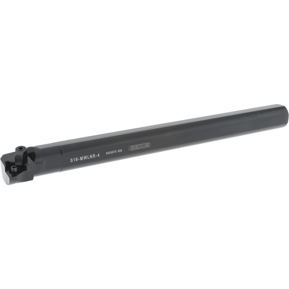 Seco 00043225 Indexable Boring Bar S16-MWLNR-4, 1.28" Min Bore Dia, Right Hand Cut, 1" Shank Dia, -5 &deg Lead Angle, Steel