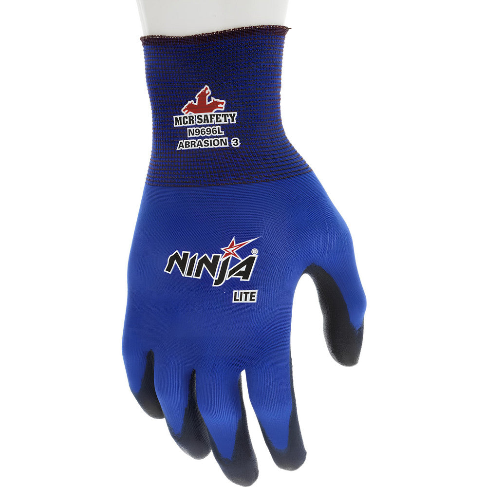 MCR Safety N9696S Work Gloves Ninja®Lite N9696, Size Small, Polyurethane-Coated Nylon, General Purpose
