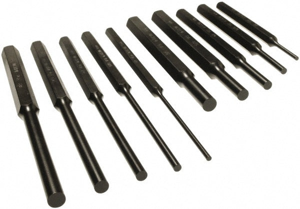 Mayhew 61511 Pin Punch Set 10 Pc, 0.125 to 0.375"