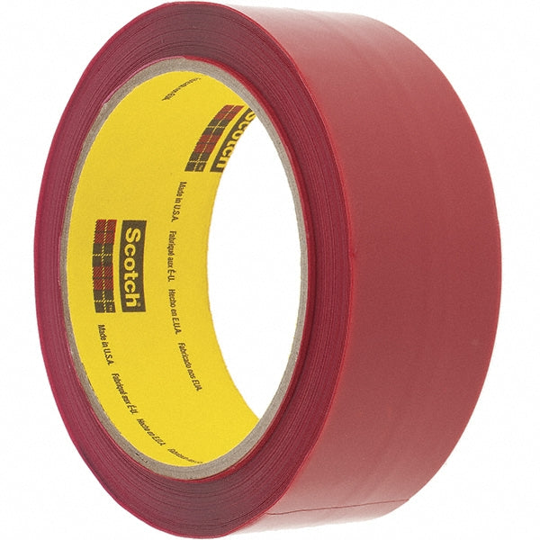Scotch 7000123631 Packing Tape 50' Long, Red, Rubber Adhesive