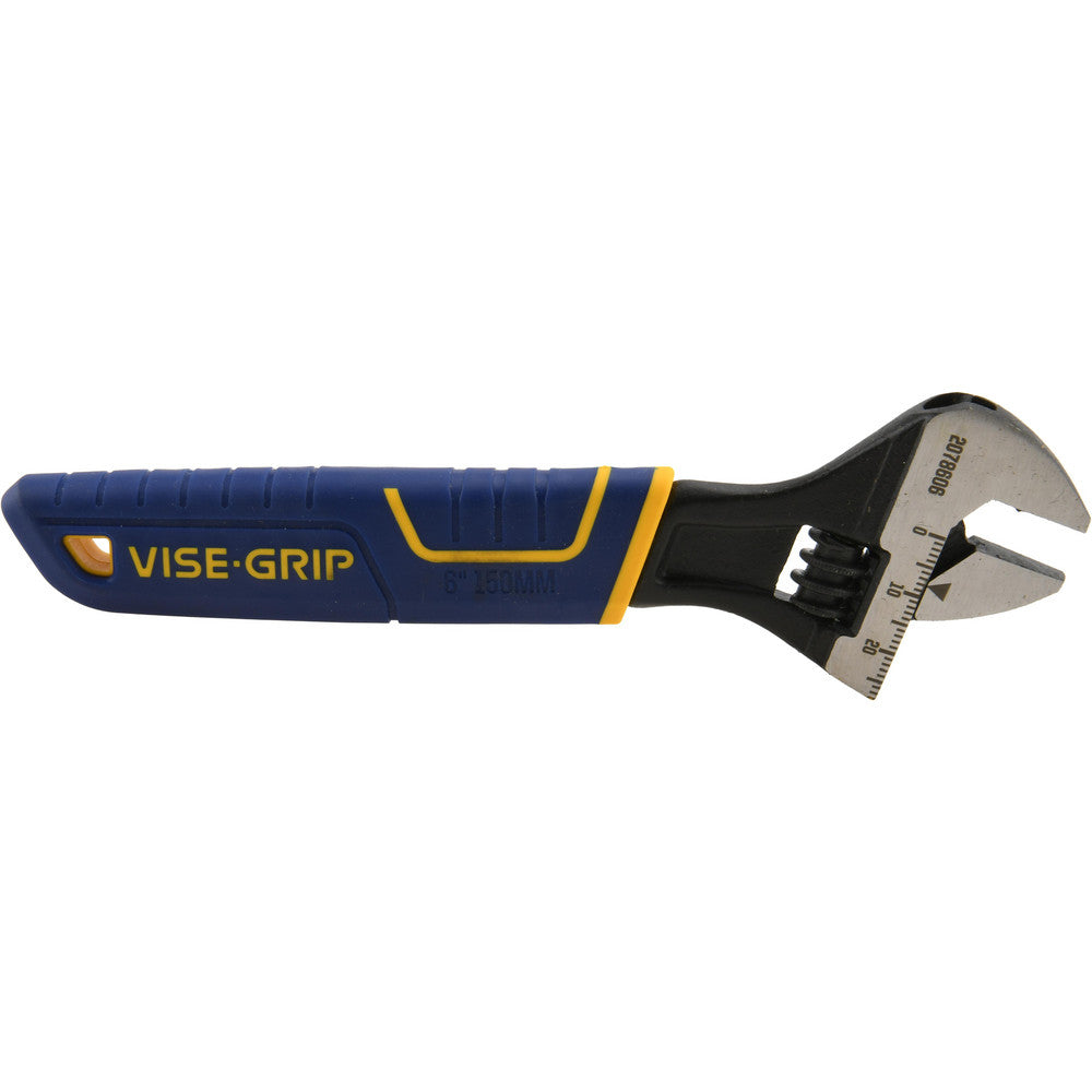 Irwin 2078606 Adjustable Wrench 6" OAL, Chrome Vanadium Steel, Black