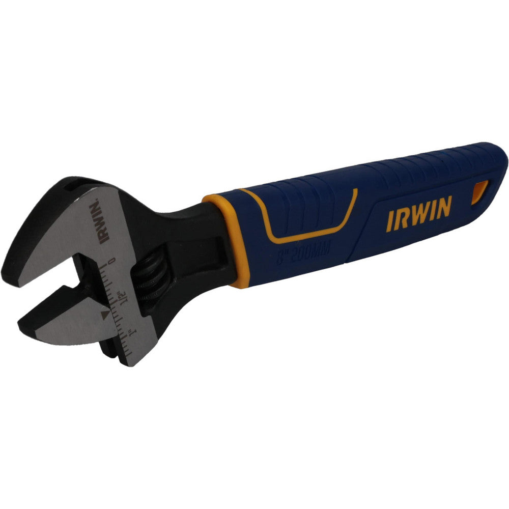Irwin 2078608 Adjustable Wrench 8" OAL, Chrome Vanadium Steel, Black
