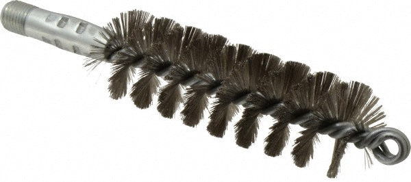 Schaefer Brush 43539 Double Stem & Double/Single Spiral Tube Brush 1-1/2" Dia, 7-1/4" OAL, Stainless Steel Bristles