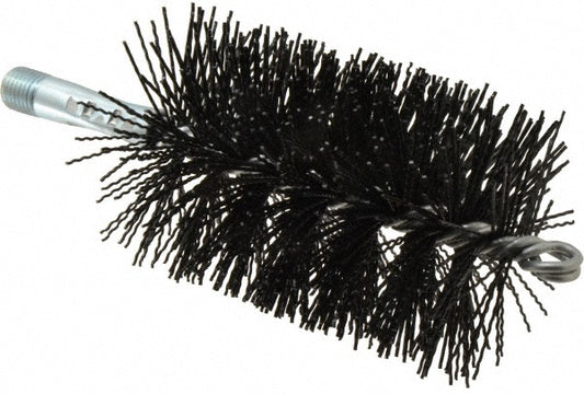 Schaefer Brush 43756 Single Stem/Spiral Tube Brush 3" Dia, 7-1/4" OAL, Nylon Bristles