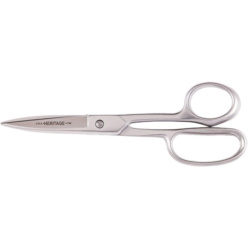 Heritage Cutlery 758S Light Metal Snips Scissors & Shears 8-1/2" OAL, 3" LOC, Stainless Steel Blades
