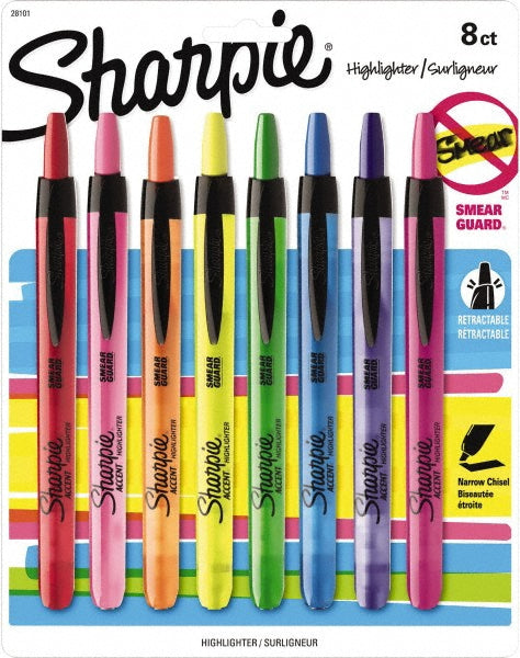 Sharpie 28101 Highlighter Marker Assorted Color, AP Non-Toxic, Chisel Point