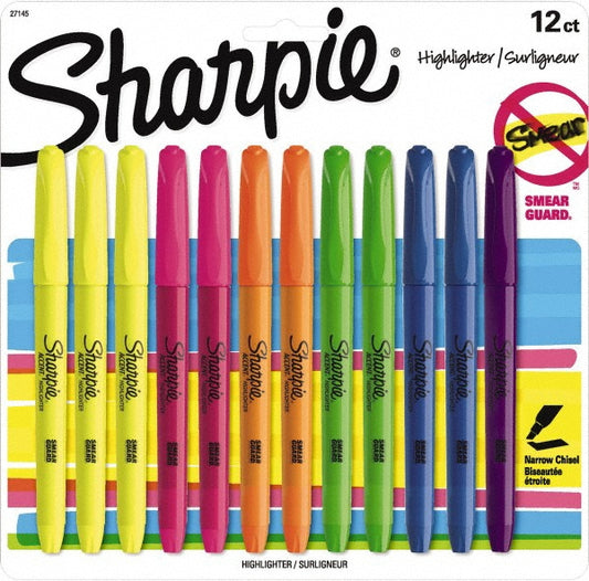 Sharpie 27145 Highlighter Marker Assorted Color, AP Non-Toxic, Chisel Point