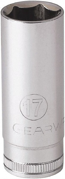 GEARWRENCH 80399 Deep  Hand Socket 3/8" Drive, 17.00 mm Socket, 6-Point