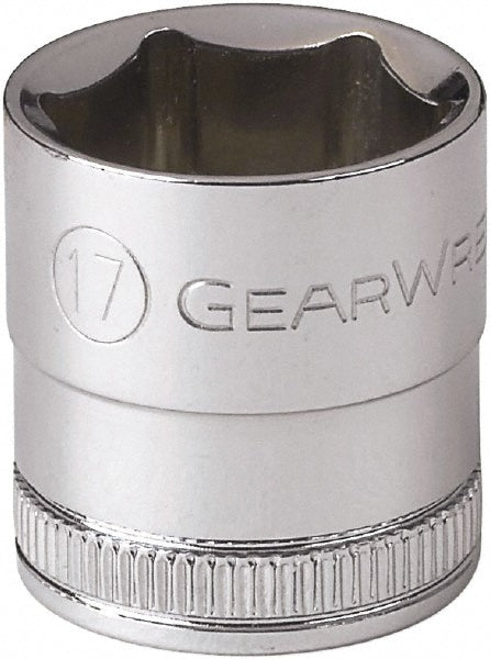 GEARWRENCH 80385 Hand Socket 3/8" Drive, 17 mm Socket, 6-Point