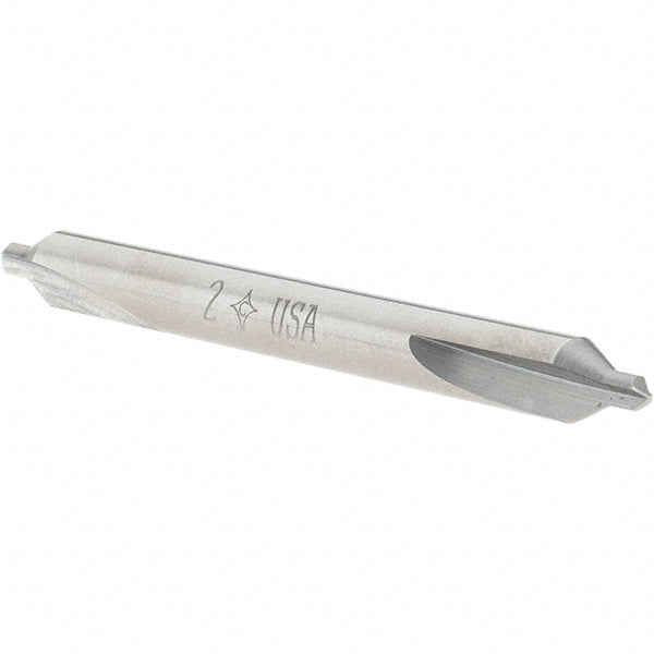 Cleveland C52773 Combination Drill & Countersink #2, 4.78 mm Body Dia, Solid Carbide