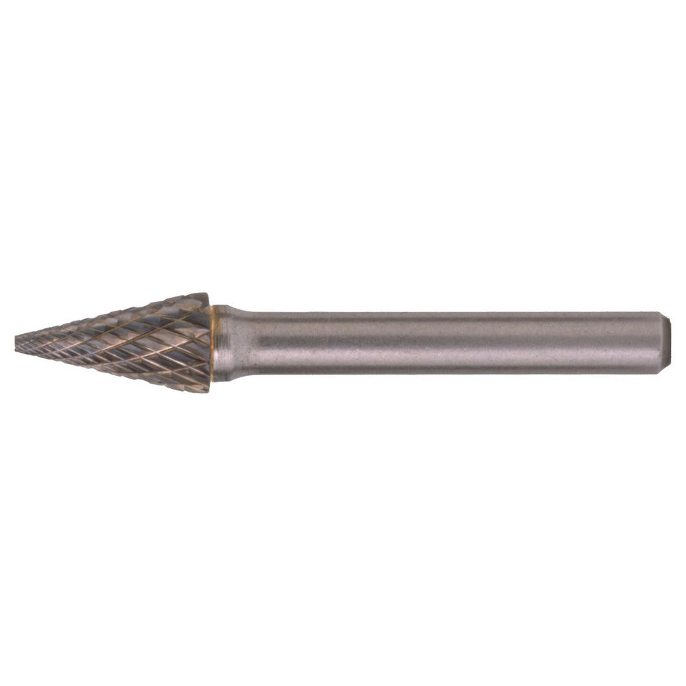 Cle-Line C17571 Abrasive Burr SM-3, 1/4" Cut Dia, Pointed Cone, Double Cut
