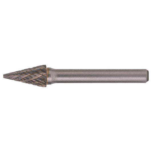 Cle-Line C17571 Abrasive Burr SM-3, 1/4" Cut Dia, Pointed Cone, Double Cut