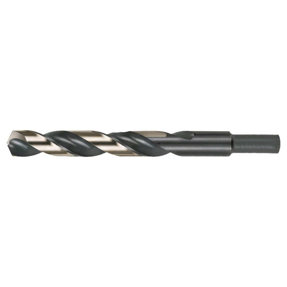 Cle-Line C18121 Reduced Shank Drill Bit 1/2" Dia, 3/8" Shank Dia, 135 deg Point, High-Speed Steel