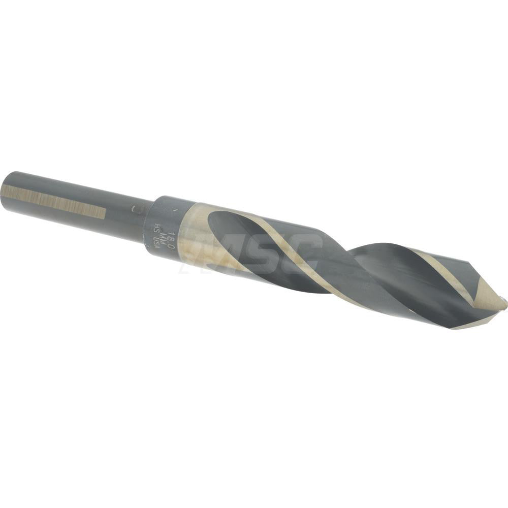 Cle-Line C21180 Reduced Shank Drill Bit 18.00 mm Dia, 12.70 mm Shank Dia, 118 deg Point, High-Speed Steel