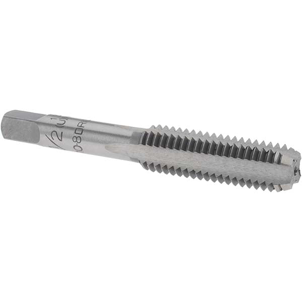 Cle-Force C69443 Straight Flute Tap 1/2-13 UNC, 4 Flutes, Bottoming, Carbon Steel, Bright/Uncoated