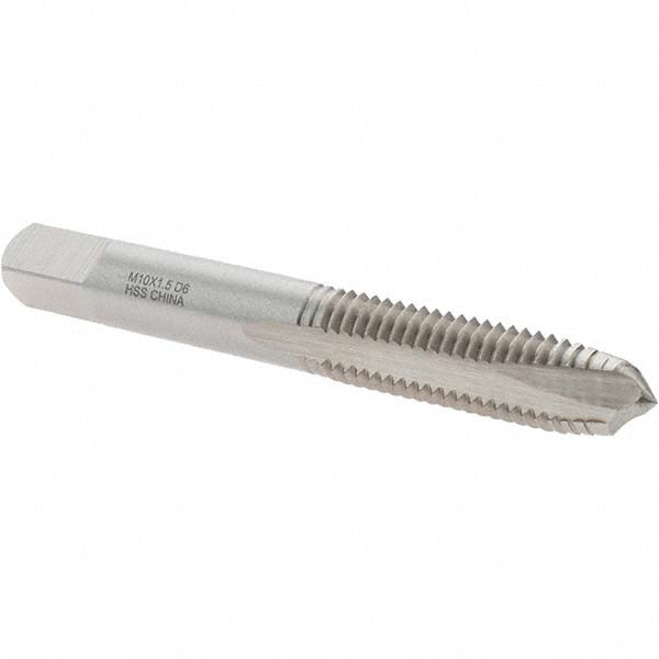 Cle-Force C69211 Spiral Point Tap M10x1.50 Metric Coarse, 3 Flutes, Plug, High Speed Steel, Bright Finish