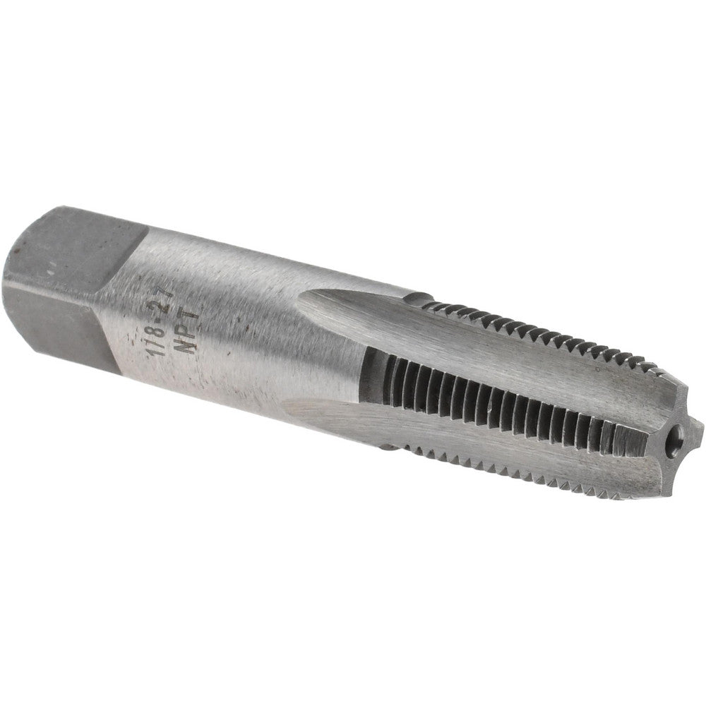 Cle-Force C69507 Standard Pipe Tap 1/8-27, NPT, 4 Flutes, Carbon Steel, Bright/Uncoated