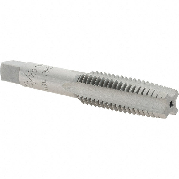 Cle-Force C69457 Straight Flute Tap 5/8-11 UNC, 4 Flutes, Taper, Carbon Steel, Bright/Uncoated