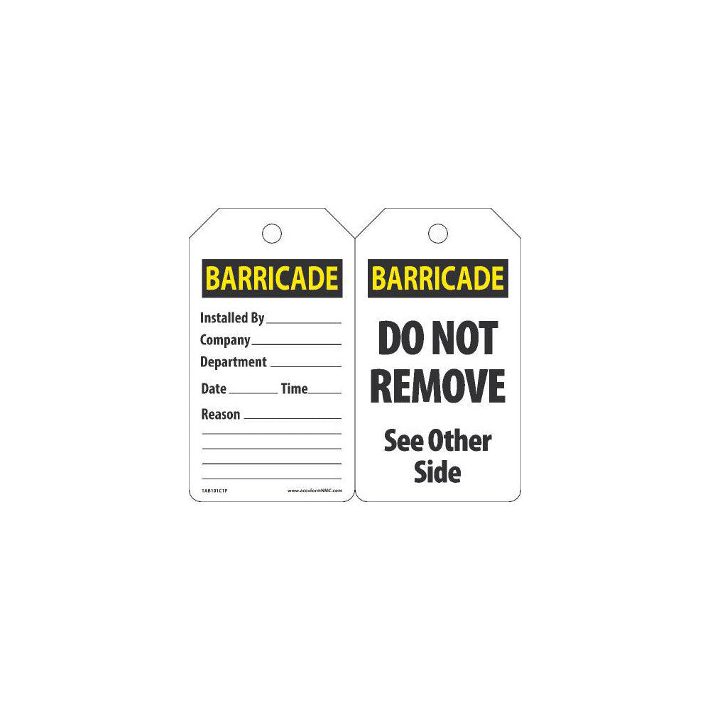 AccuformNMC TAB101CTP 1 25-Piece Traffic Barricade