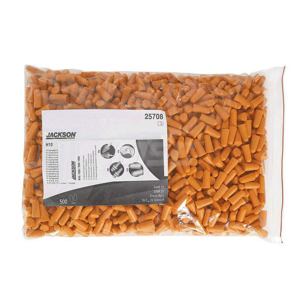 Jackson Safety 25708 Earplugs 31 dB, Foam, Bullet, Roll Down, Uncorded,  n-Metal Detectable