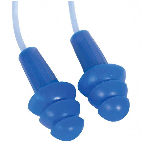 Jackson Safety 13822 Earplugs 26 dB, Rubber, Flanged, Push-In, Corded, Metal-Detectable