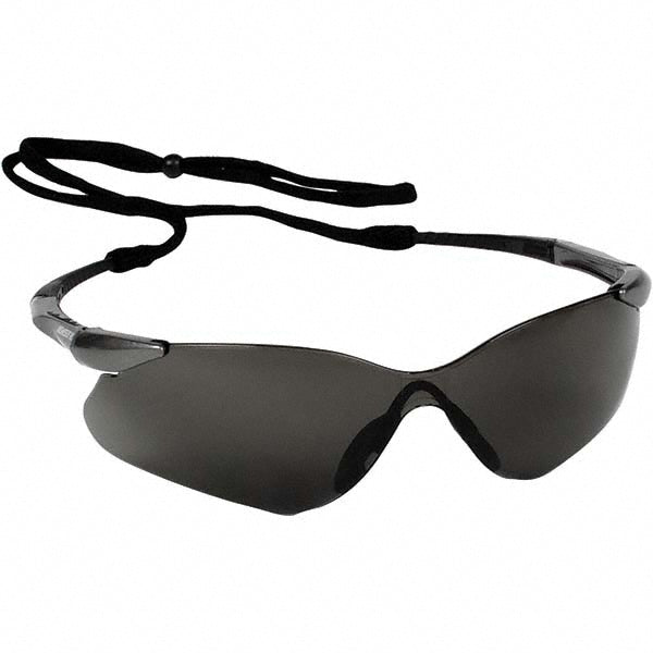 KleenGuard 25704 Safety Glass Scratch-Resistant, Polycarbonate, Smoke Lenses, Frameless, UV Protection
