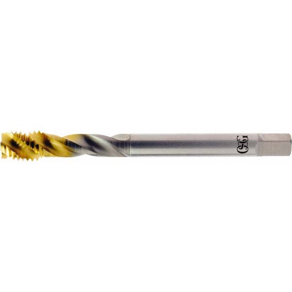 OSG 1645505084 Spiral Flute Tap M5x0.80, 2 Flutes, Modified Bottoming, 6H Class of Fit, Vanadium High Speed Steel, TIN Coated