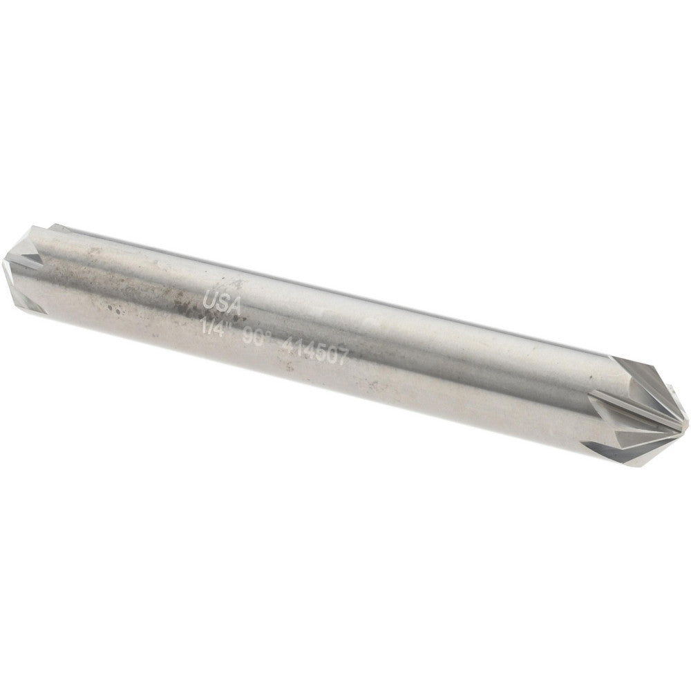 Melin Tool 18460 Countersink 1/4" Head Dia, 90.00 deg Included Angle, 6 Flute, Solid Carbide, Right Hand Cut