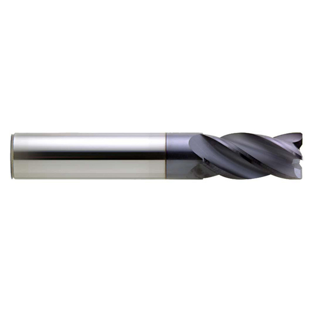 Melin Tool 10025 Corner Radius End Mill 1/2" Dia, 1" LOC, 0.0250" Radius, 4 Flute, Solid Carbide