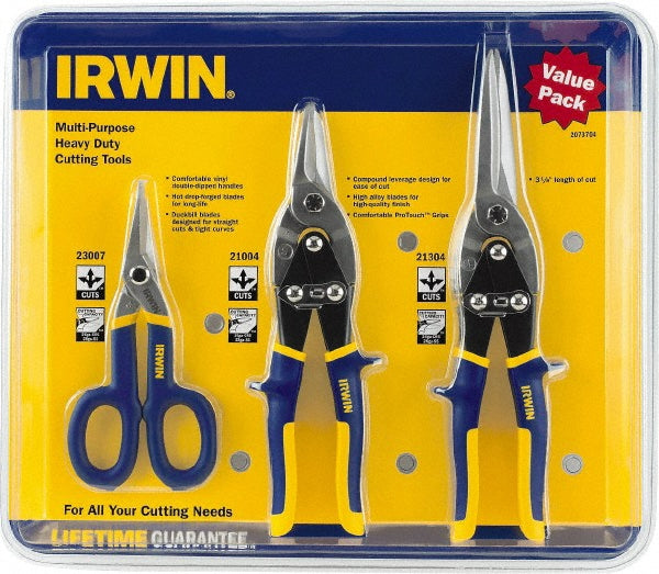 Irwin 2073704 3 Piece Aviation Snip Set