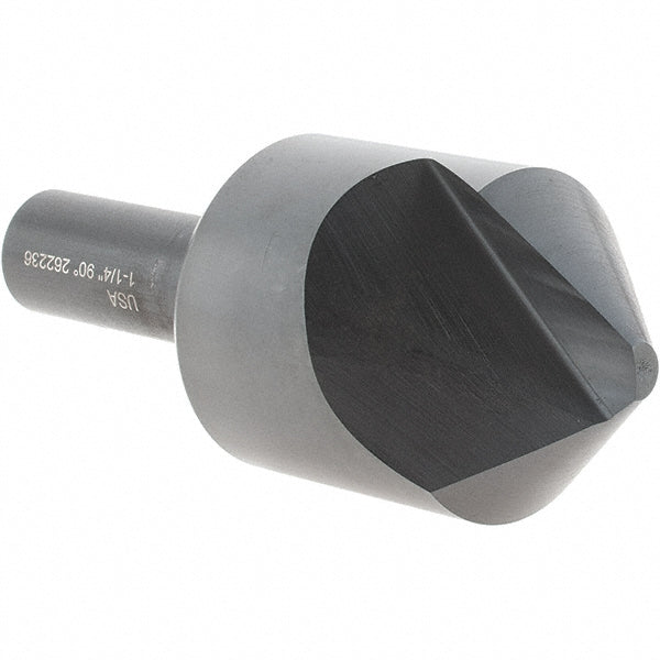 Melin Tool 18043 Countersink 1-1/4" Head Dia, 90.00 deg Included Angle, 1 Flute, High-Speed Steel, Right Hand Cut