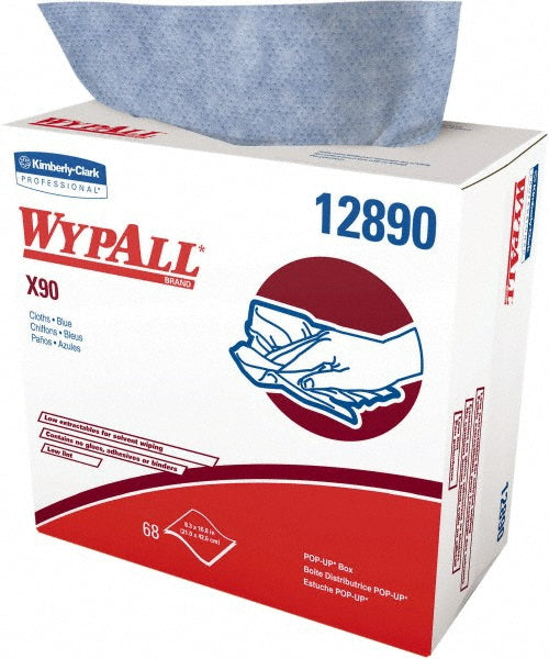 WypAll 12890 PowerClean™ x90 Ultra Duty Cloths (12890), Pop-Up Box, Extended Use Towels, Blue