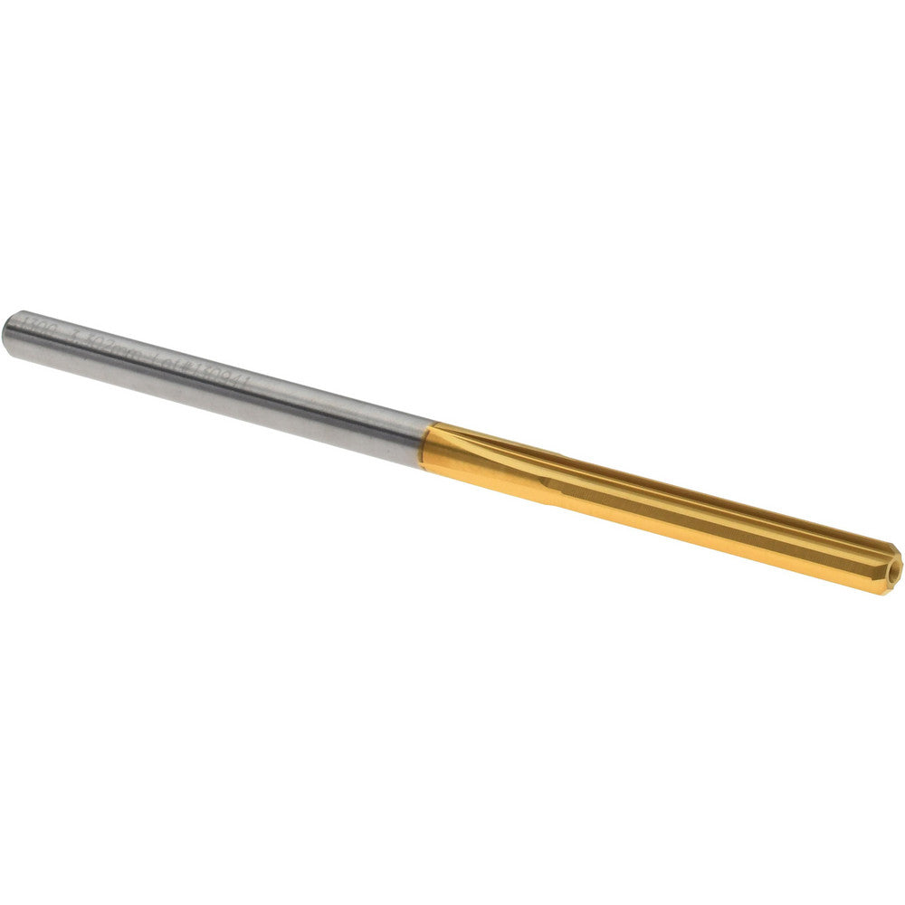 M.A. Ford 27213000T Chucking Reamer 0.1300" Dia, 2-1/2" OAL, 3/4" Flute Length, Straight Flute, Straight-Cylindrical Shank, Solid Carbide