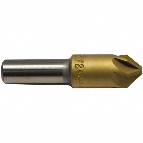 M.A. Ford 79T025002 Countersink 1/4" Head Dia, 82.00 deg Included Angle, 6 Flute, High-Speed Steel, Right Hand Cut