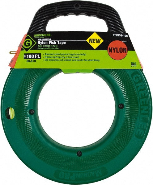 Greenlee FTN536-100 100 Ft. Long x 3/16 Inch Wide, Nylon Fish Tape