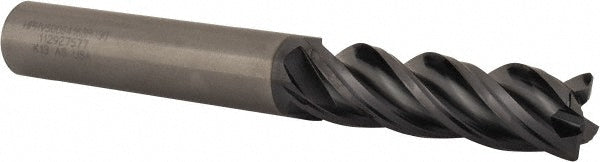 Kennametal 4071924 Corner Radius End Mill 1/2" Dia, 1-5/8" LOC, 0.03" Radius, 4 Flutes, Solid Carbide