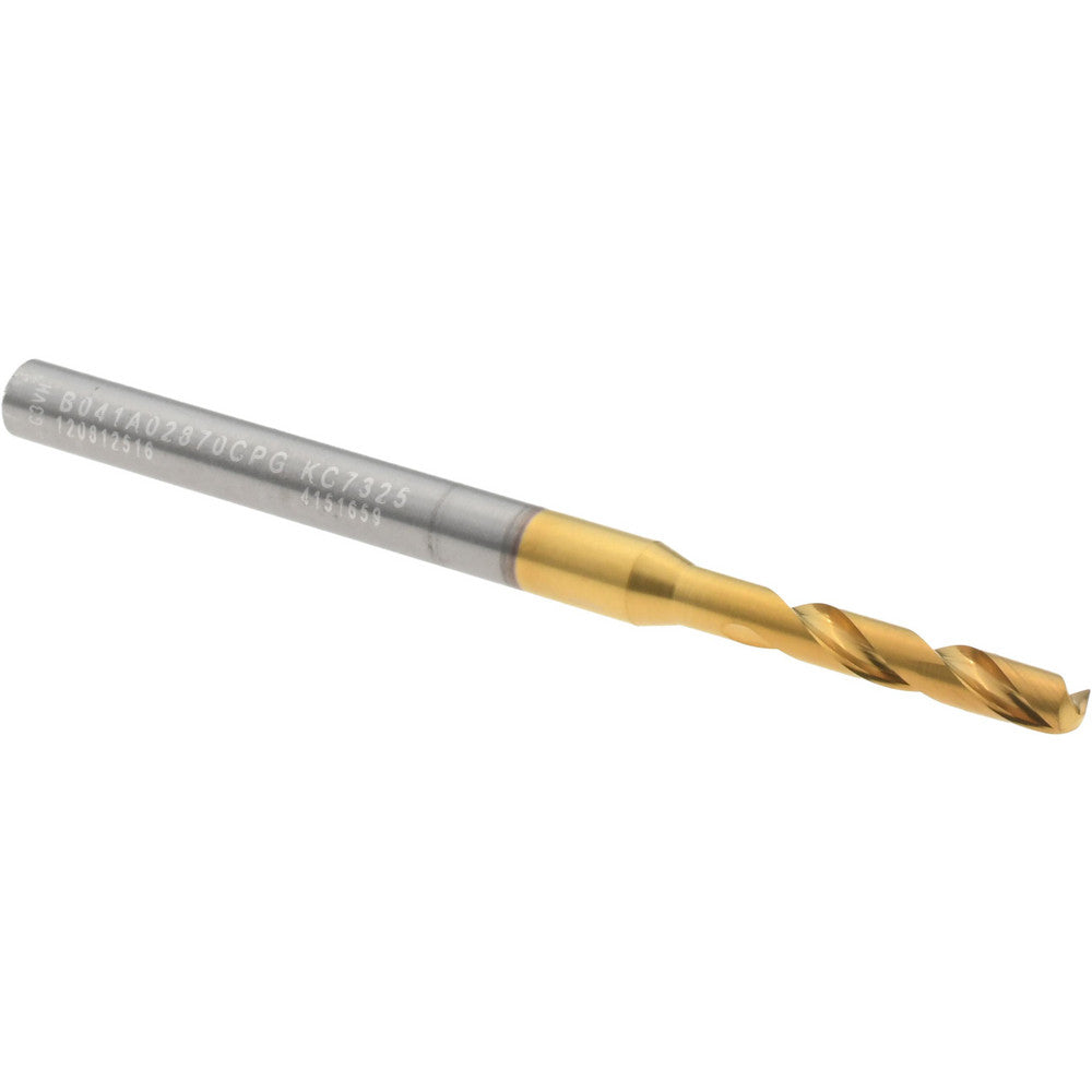 Kennametal 4151659 Screw Machine Length Drill Bit Size #33, 140 deg Point, Solid Carbide