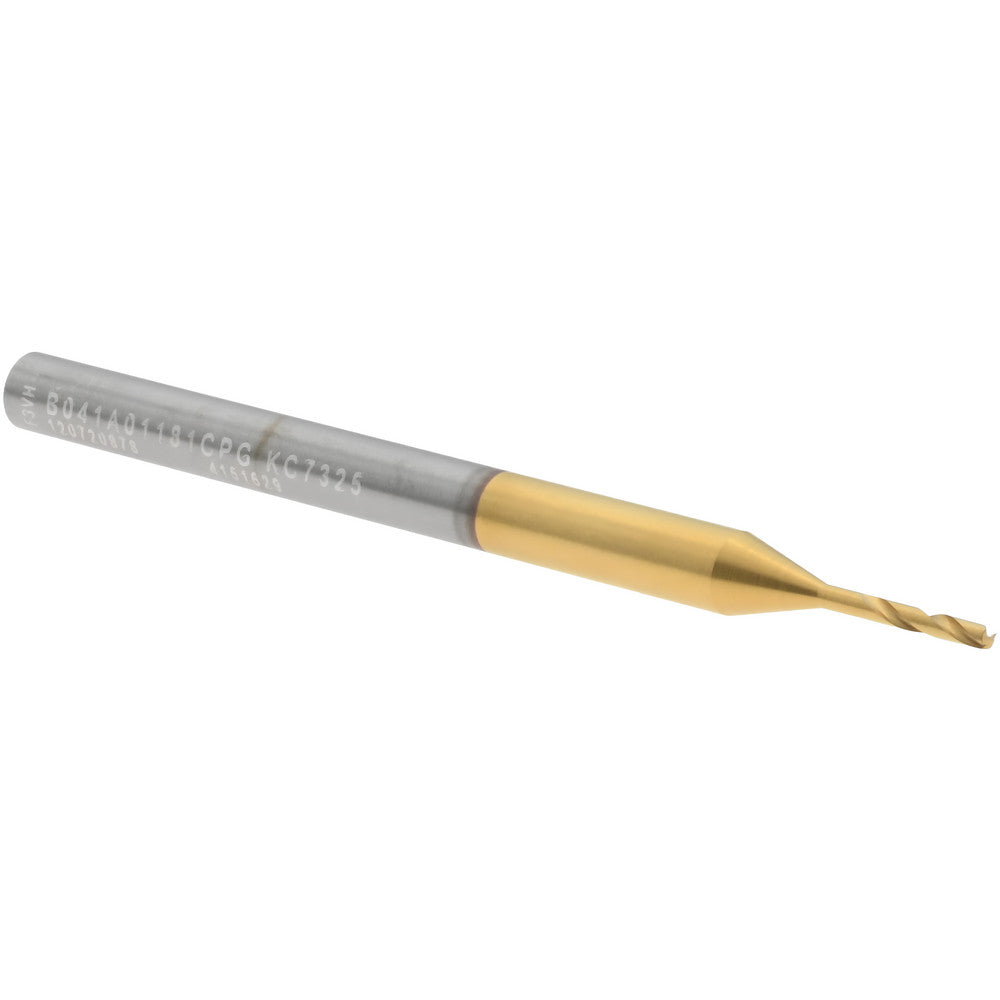 Kennametal 4151629 Micro Drill Bit 1.18 mm Dia, (0.0465"), 140 deg, Solid Carbide