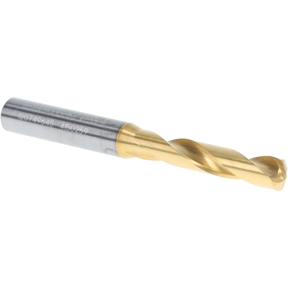 Kennametal 4150259 Screw Machine Length Drill Bit Letter Q, 140 deg Point, Solid Carbide