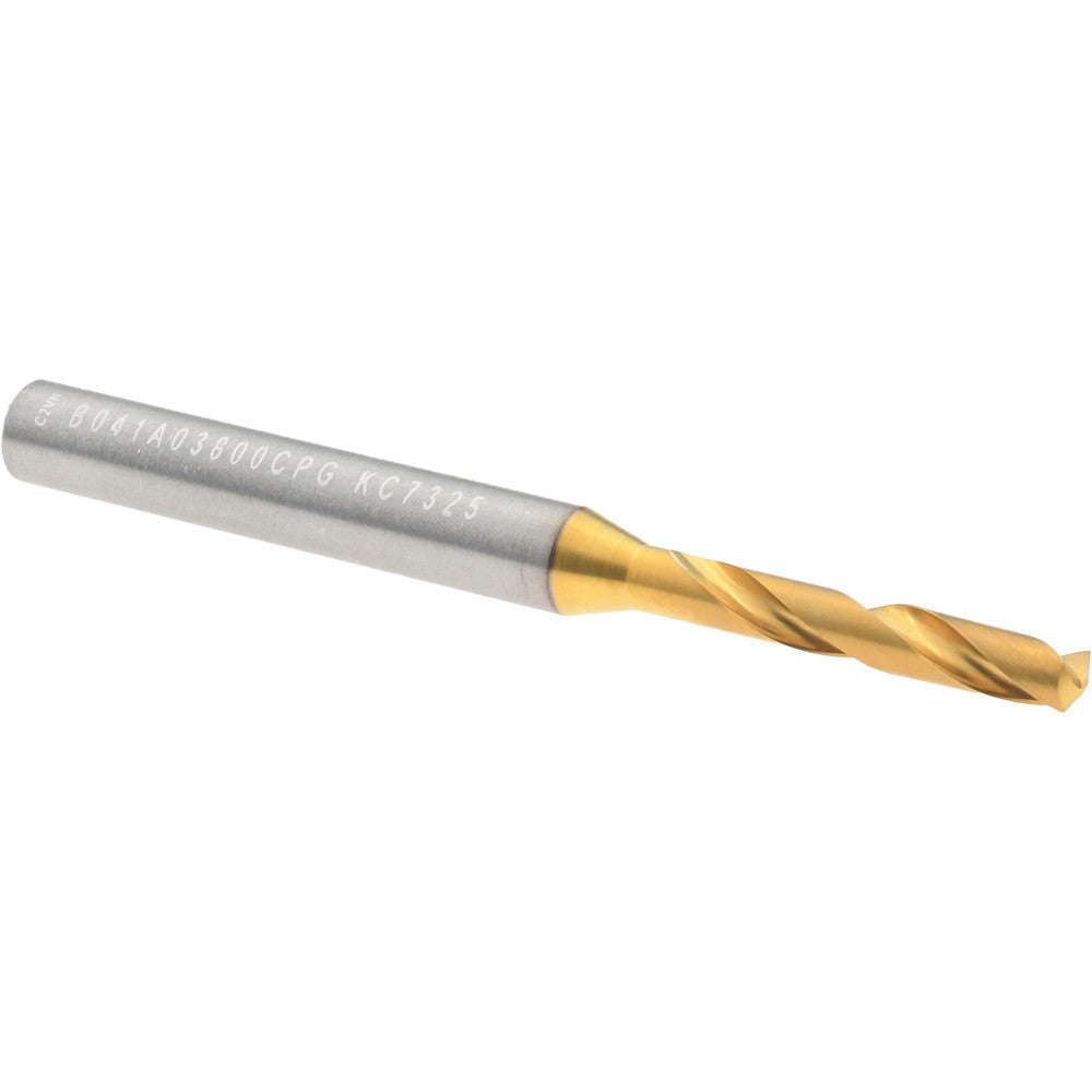 Kennametal 4150190 Screw Machine Length Drill Bit 3.80 mm Dia, 140 deg Point, Solid Carbide