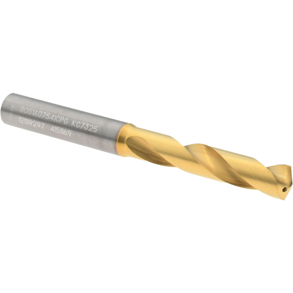 Kennametal 4151169 Screw Machine Length Drill Bit 19/64" Dia, 140 deg Point, Solid Carbide