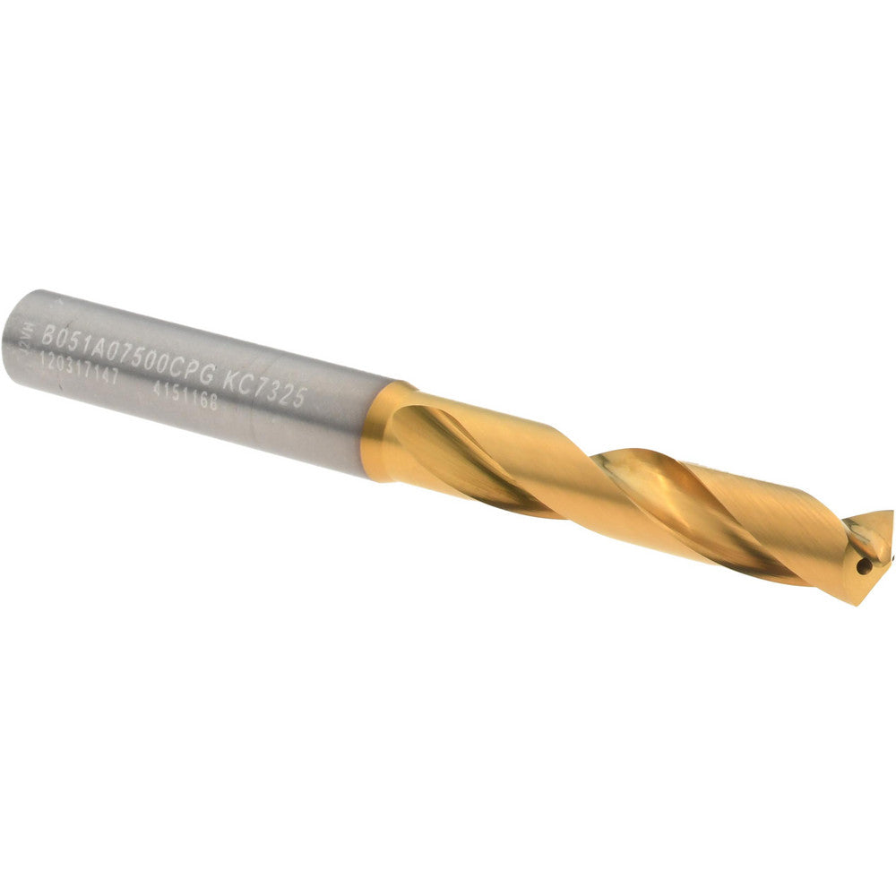 Kennametal 4151168 Screw Machine Length Drill Bit 7.50 mm Dia, 140 deg Point, Solid Carbide