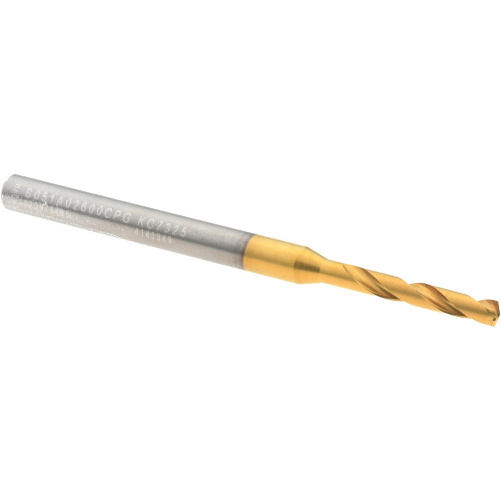Kennametal 4148849 Screw Machine Length Drill Bit 2.60 mm Dia, 140 deg Point, Solid Carbide
