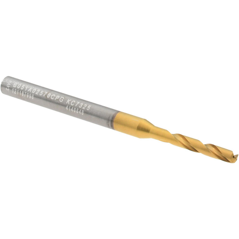 Kennametal 4148848 Screw Machine Length Drill Bit Size #38, 140 deg Point, Solid Carbide