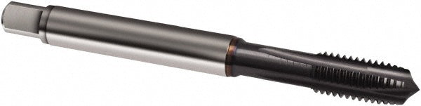 Guhring 9029030080040 Spiral Point Tap M8 x 0.75, Metric Fine, 4 Flutes, Plug, 6H, Powdered Metal, TiCN Finish