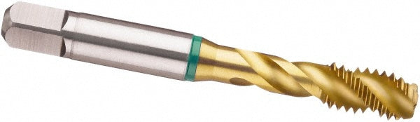 Guhring 9039740120050 Spiral Flute Tap M12 x 1.00, Metric Fine, 3 Flute, Modified Bottoming, 6H Class of Fit, Cobalt, TiN Finish