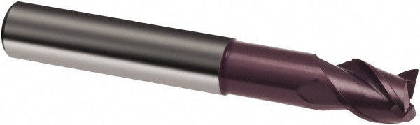 Guhring 9038930030000 Corner Chamfer End Mill 3.00 mm Dia, 4.00 mm LOC, 3 Flute, Solid Carbide