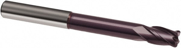 Guhring 9031920047600 Corner Radius End Mill 3/16" Dia, 3/16" LOC, 4 Flute, Solid Carbide