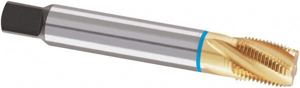 Guhring 9041270141400 1/4-18 NPTF, 25&deg Helix, 5 Flutes, Modified Bottoming Chamfer, TiN Finish, Cobalt, Spiral Flute Pipe Tap